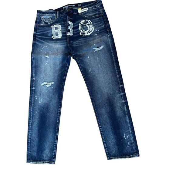 Billionaire Boys Club Blue Relaxed MIND JEAN Jeans Subtle Fading Smart Fit - Picture 4 of 11